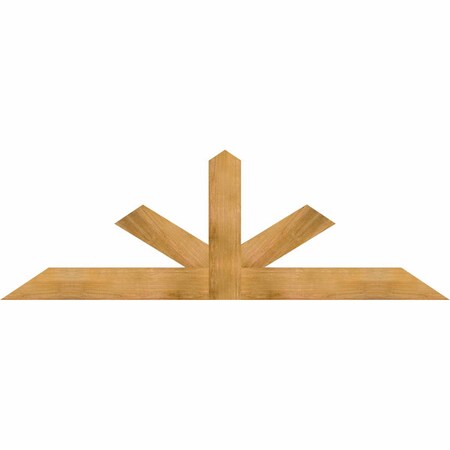 Ekena Millwork Saratoga Rough Sawn Timber Gable Bracket, Western Red Cedar, 84"W x 28"H x 2"D x 6"F, 8/12 Pitch GBW084X28X0206SAR00RWR